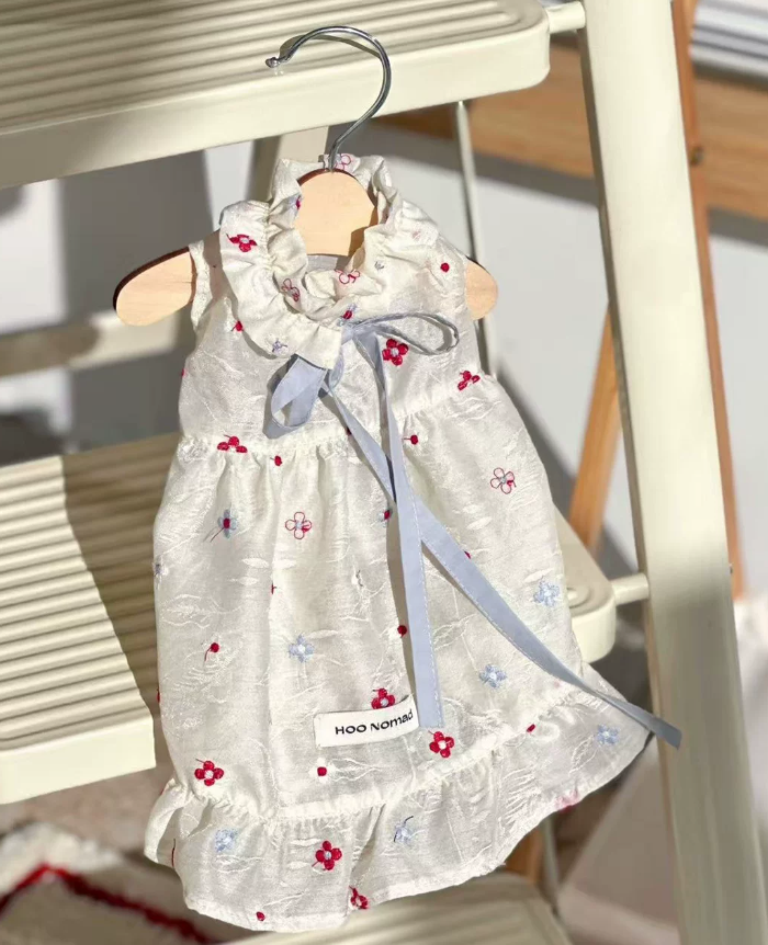 BloomTail Floral Mesh Pet Dress