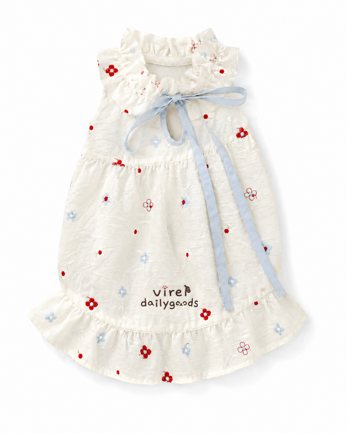 BloomTail Floral Mesh Pet Dress